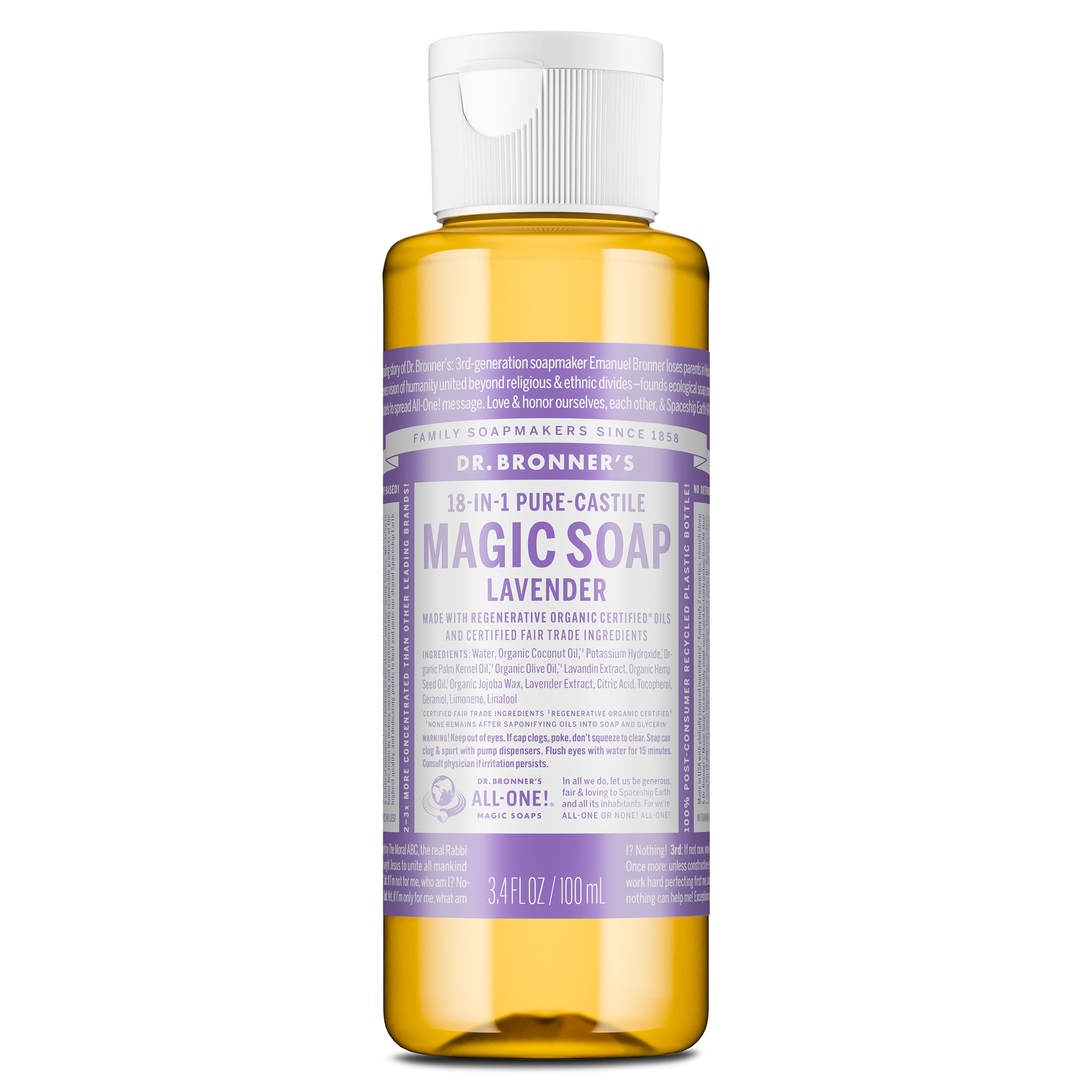 Buy Lavender Castile Soap - Liquid Wash for Face, Body, Home