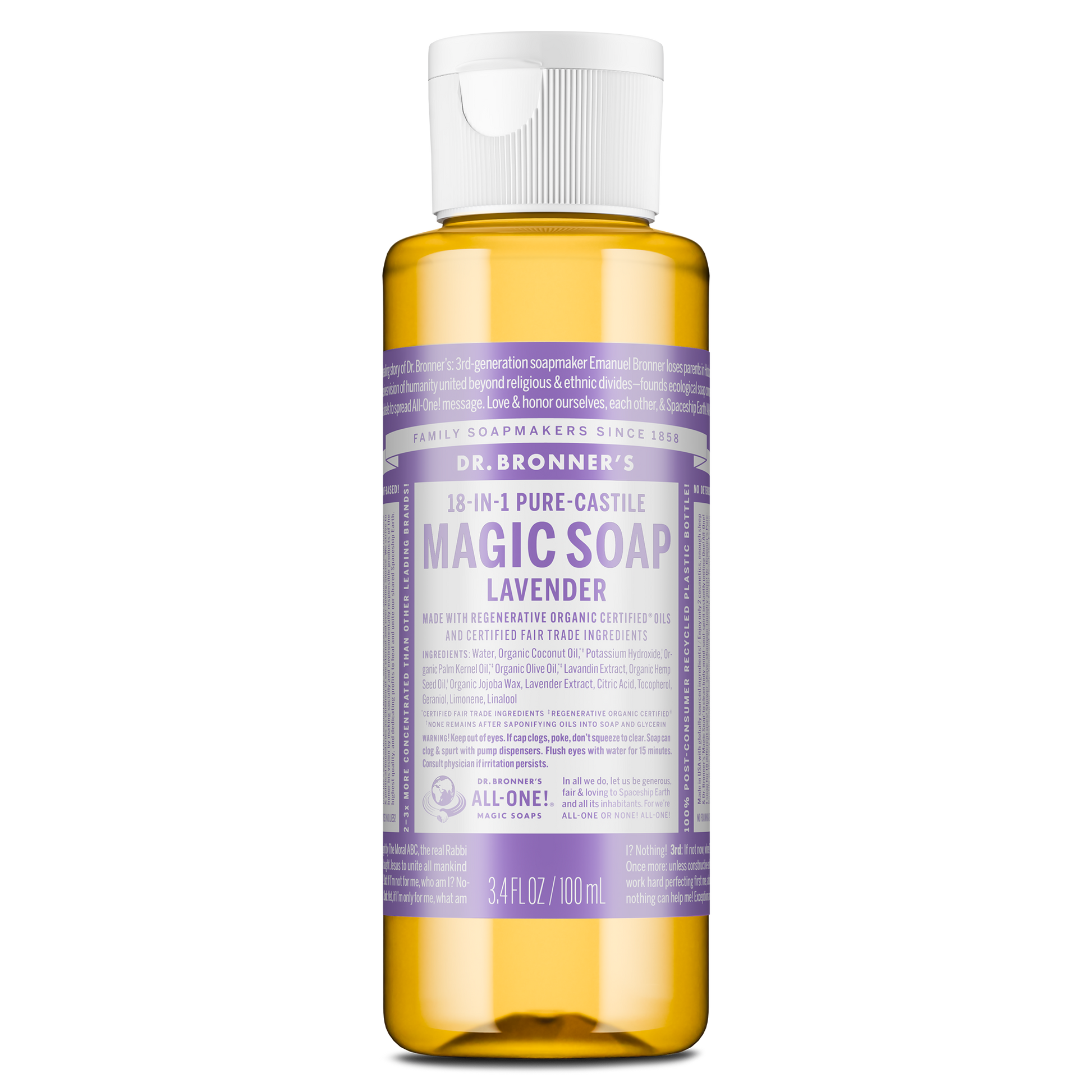PURE-CASTILE LIQUID SOAP Lavender [3.4 oz]