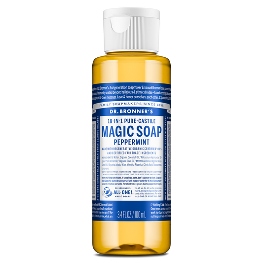 PURE-CASTILE LIQUID SOAP Peppermint [3.4 oz]