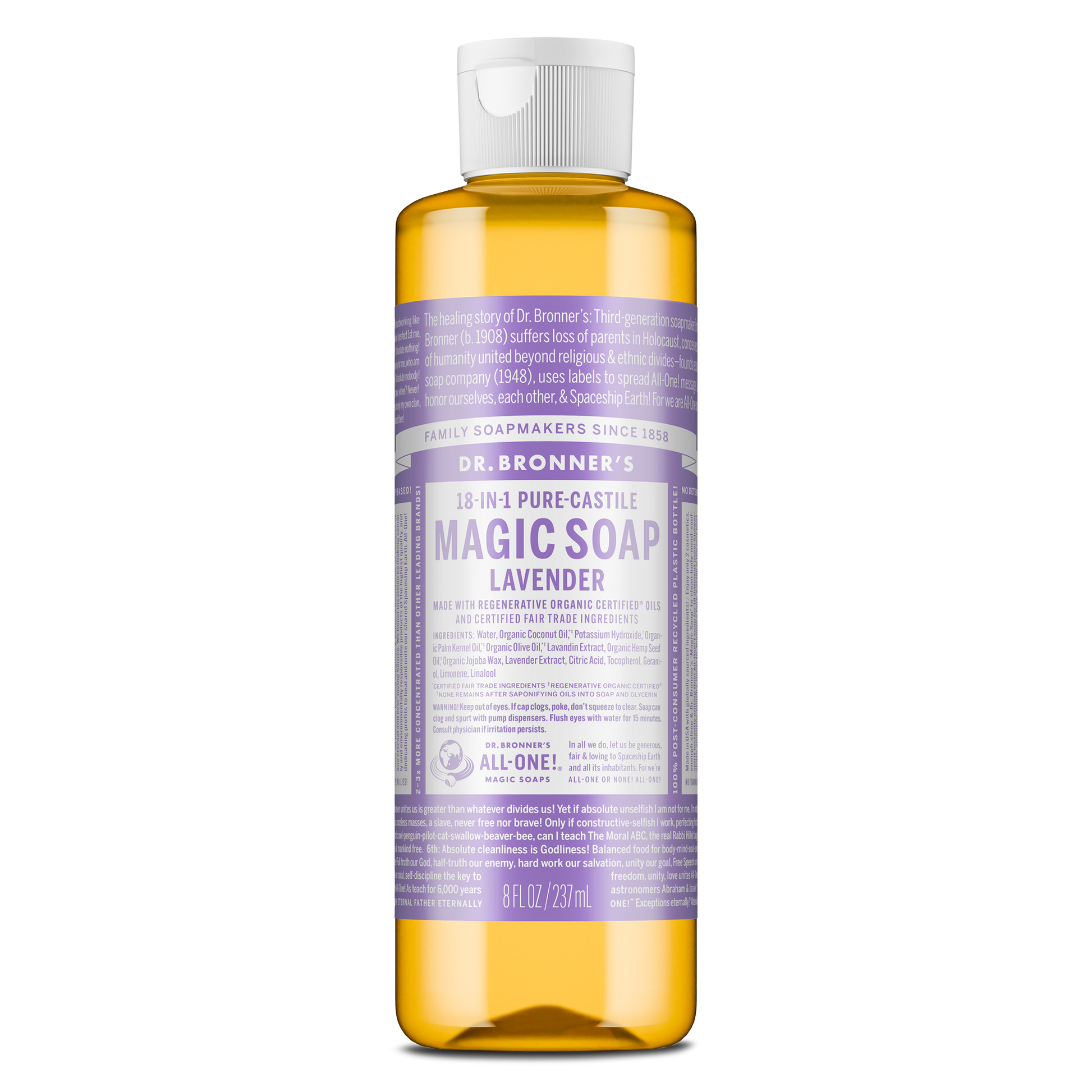 PURE-CASTILE LIQUID SOAP Lavender [8 oz]