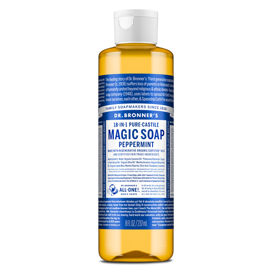 PURE-CASTILE LIQUID SOAP Peppermint [8 oz]