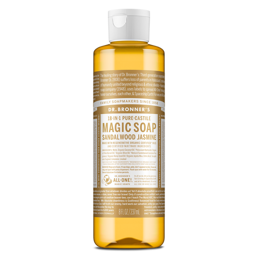 PURE-CASTILE LIQUID SOAP Sandalwood Jasmine [8 oz]