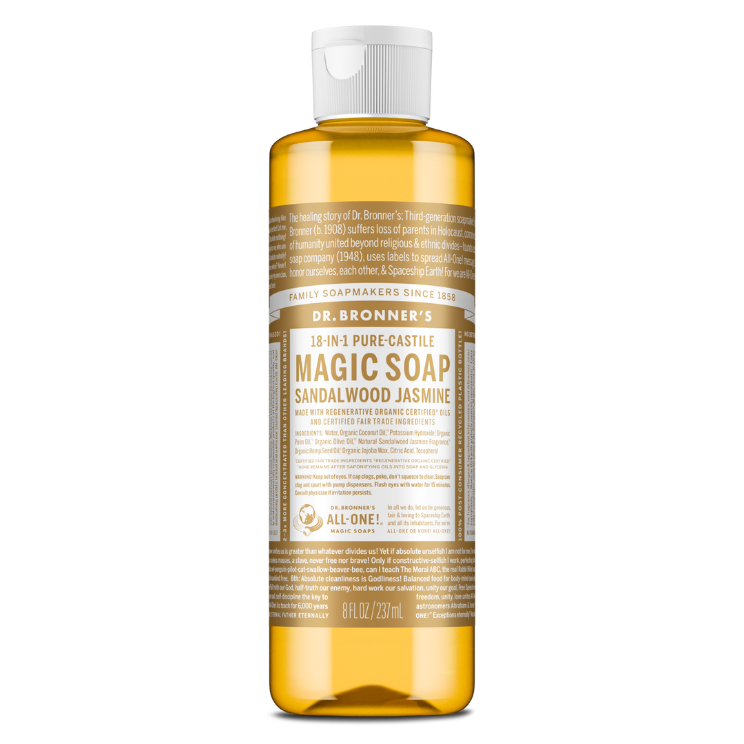 PURE-CASTILE LIQUID SOAP Sandalwood Jasmine [8 oz]