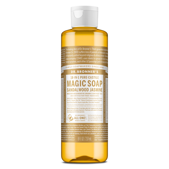 PURE-CASTILE LIQUID SOAP Sandalwood Jasmine [8 oz]