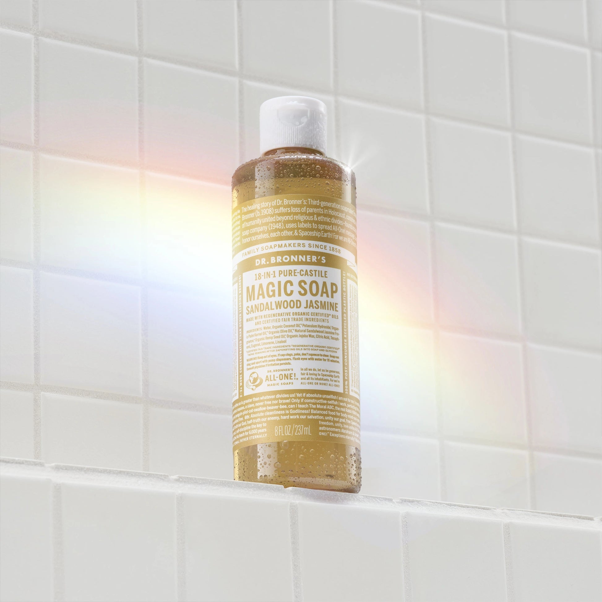 PURE-CASTILE LIQUID SOAP Sandalwood Jasmine [8 oz]