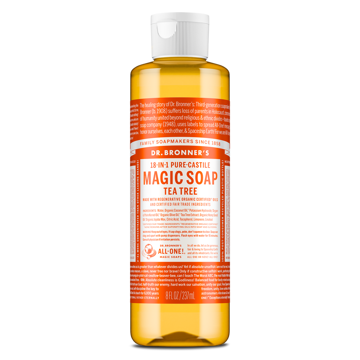 PURE-CASTILE LIQUID SOAP Tea Tree [8 oz]