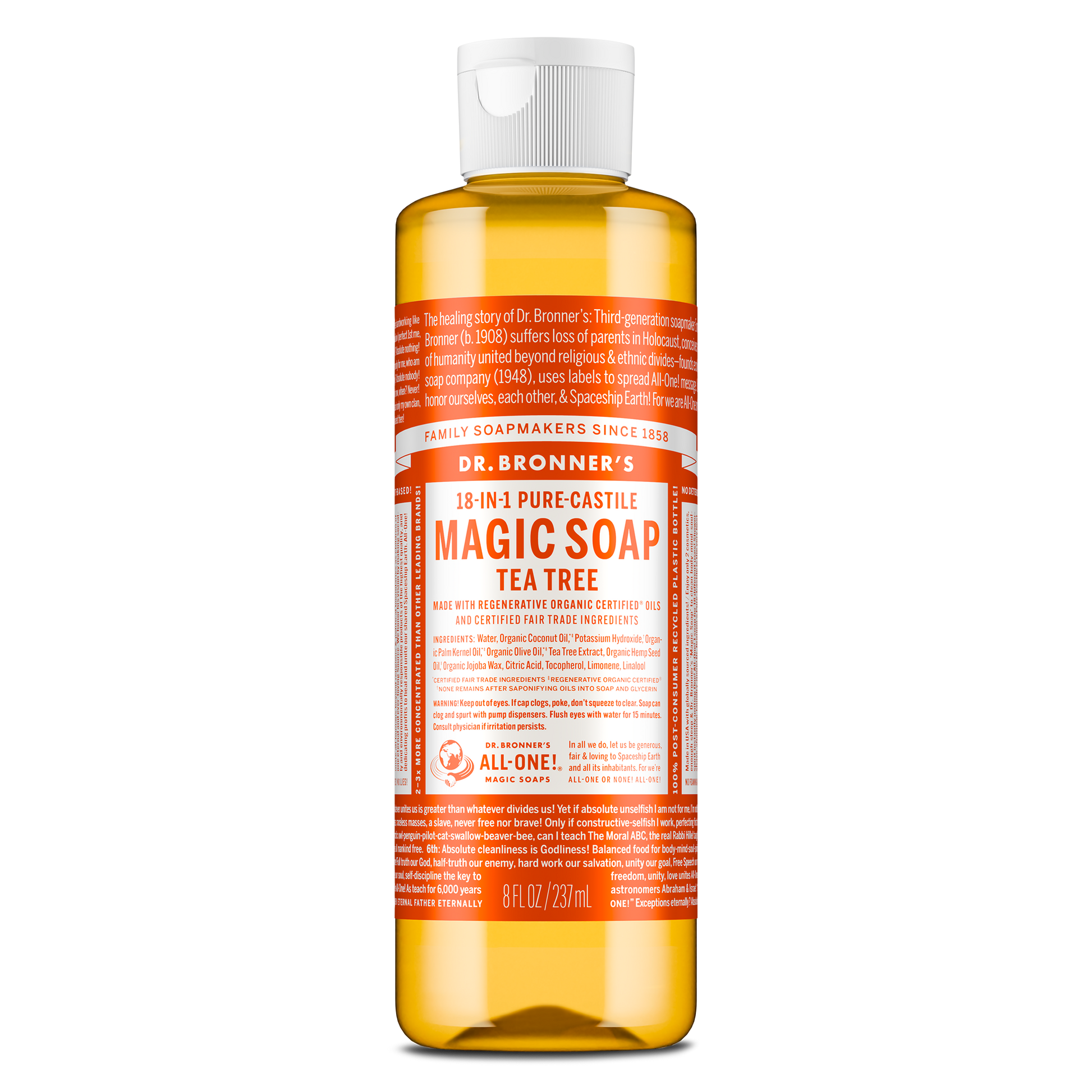 PURE-CASTILE LIQUID SOAP Tea Tree [8 oz]