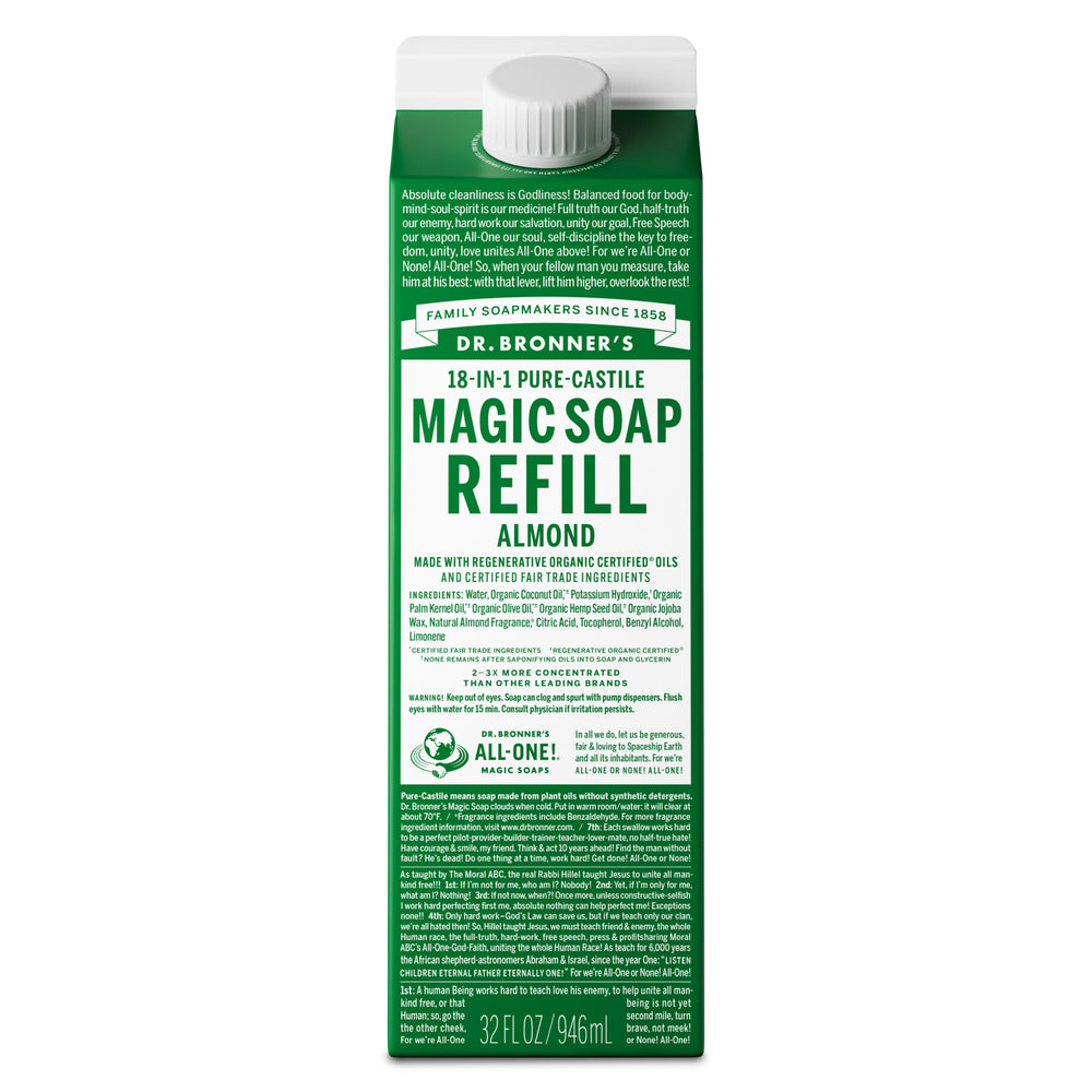 PURE-CASTILE LIQUID SOAP REFILL Almond [32 oz]