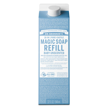 PURE-CASTILE LIQUID SOAP Refill Unscented [32 oz]
