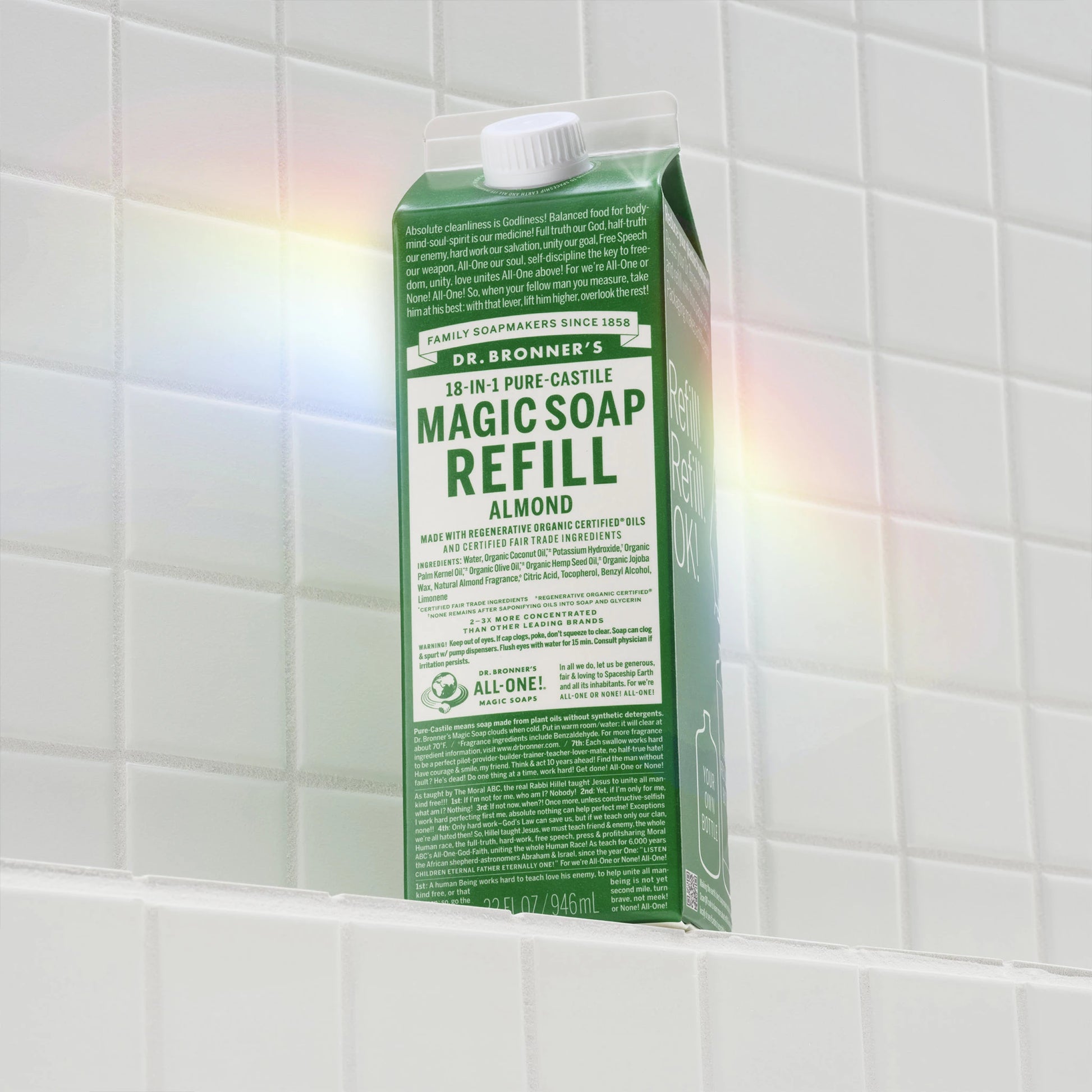 PURE-CASTILE LIQUID SOAP REFILL Almond [32 oz]