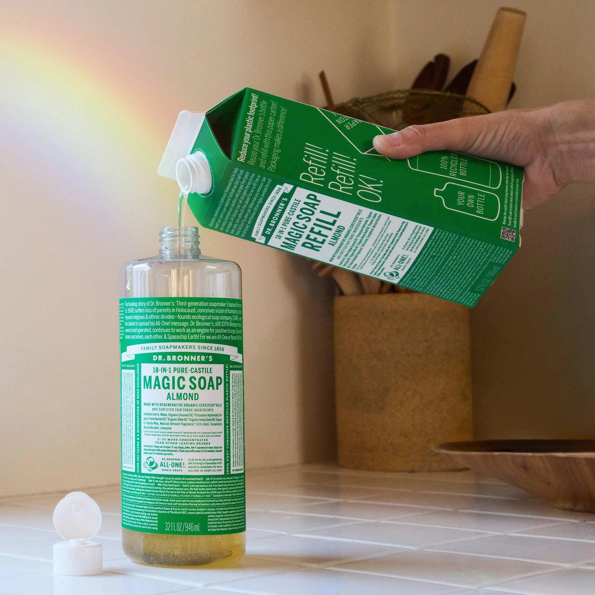 PURE-CASTILE LIQUID SOAP REFILL Almond [32 oz]
