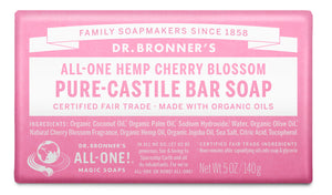 5 oz. - PURE-CASTILE BAR SOAP Cherry Blossom