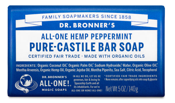 skipper vidne hele Pure-Castile Bar Soap made with Organic Peppermint Oil | Dr. Bronner's