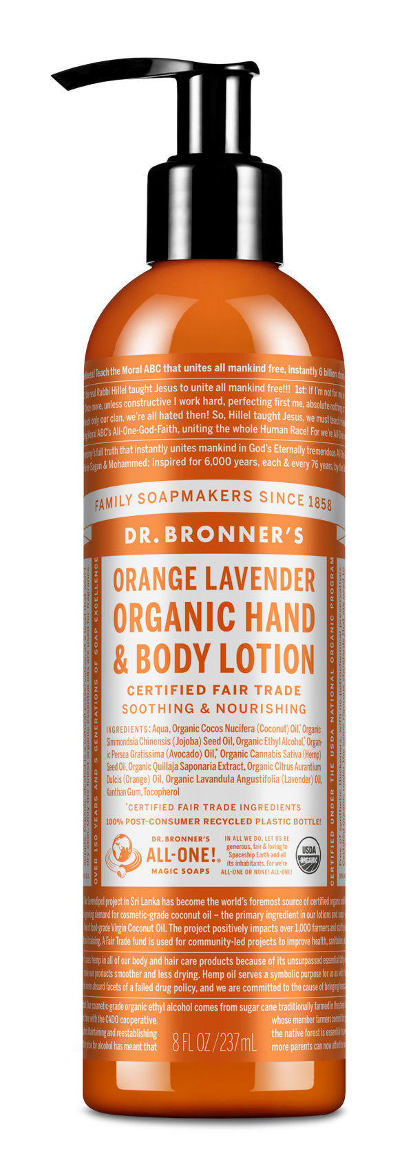Citron dræne jury Organic Orange Lavendar Lotion | Dr. Bronner's