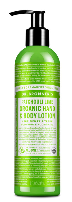 ORGANIC LOTIONS Patchouli Lime