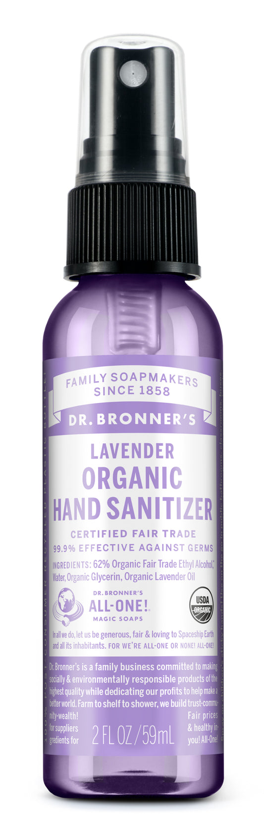 Organic Hand Sanitizers No Nasty Chemicals Dr. Bronner's