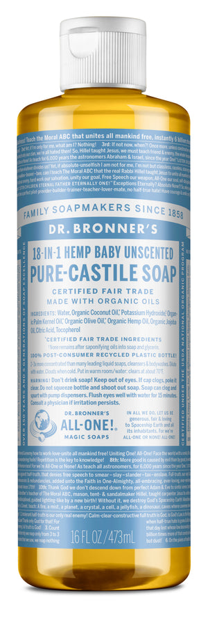 16 oz PURE-CASTILE LIQUID SOAP Baby Unscented