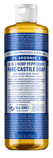 16 oz PURE-CASTILE LIQUID SOAP Peppermint