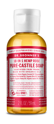 2 oz PURE-CASTILE LIQUID SOAP Rose