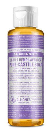 4 oz PURE-CASTILE LIQUID SOAP Lavender