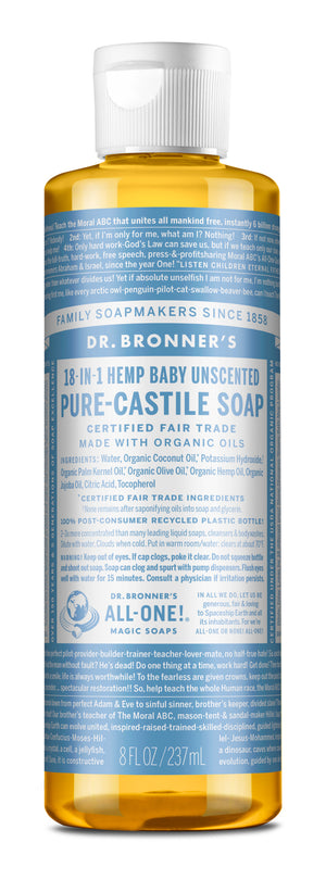 8 oz PURE-CASTILE LIQUID SOAP Baby Unscented