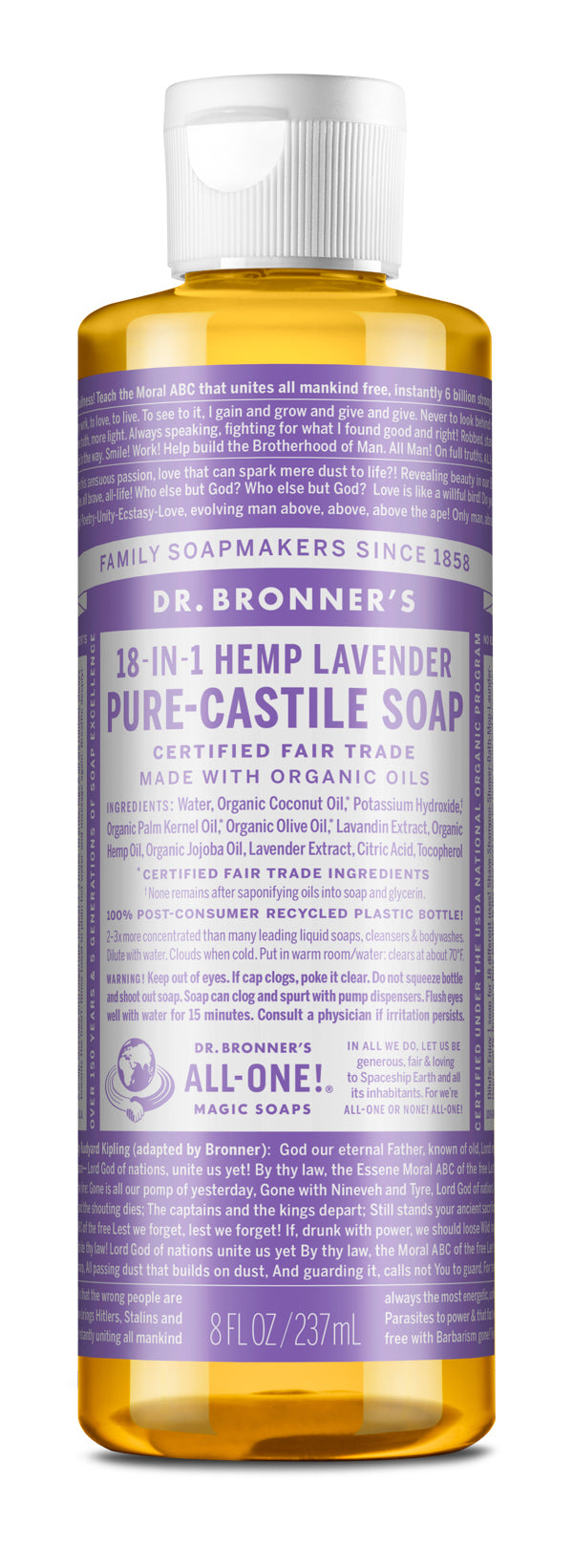 Buy Lavender Castile Soap - Liquid Wash for Face, Body, Home & More ...