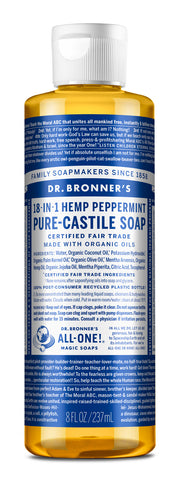 8 oz PURE-CASTILE LIQUID SOAP Peppermint