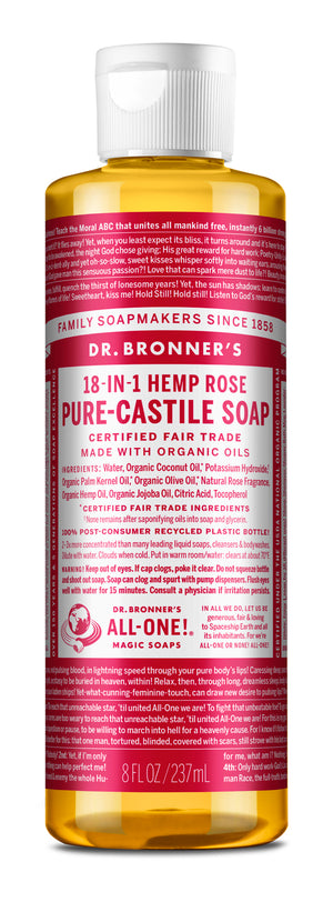 Buy Rose Castile Soap - Liquid Wash for Face, Body, Home & More