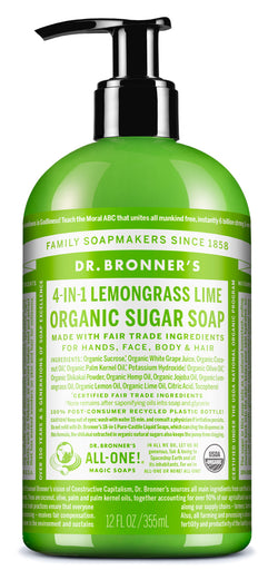 12 oz ORGANIC SUGAR SOAPS Lemongrass