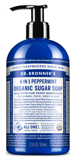 12 oz ORGANIC SUGAR SOAPS Peppermint