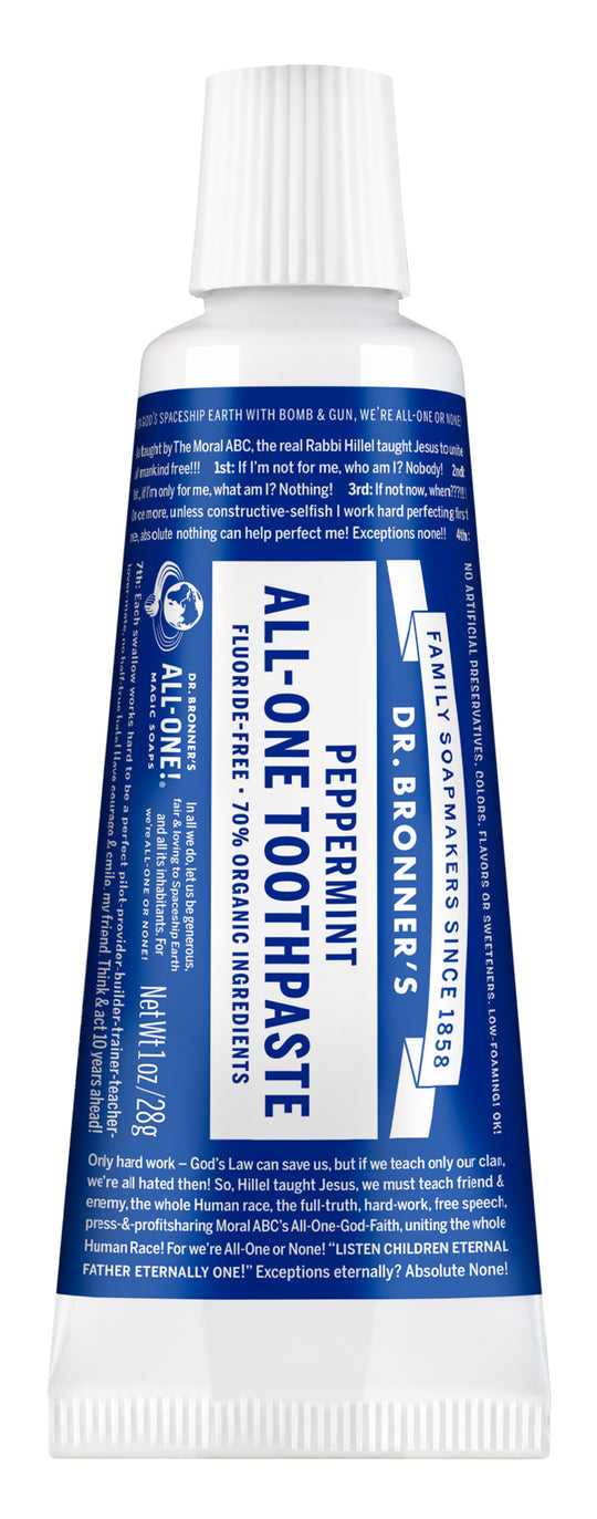 Toothpaste One Peppermint All-One Fluoride-free, Natural Toothpaste | Dr. Bronner's