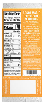 MAGIC ALL-ONE CHOCOLATE Variety Pack dark chocolate bars nutrition facts for salted almond butter