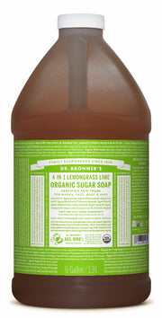 1 gallon ORGANIC SUGAR SOAPS Lemongrass